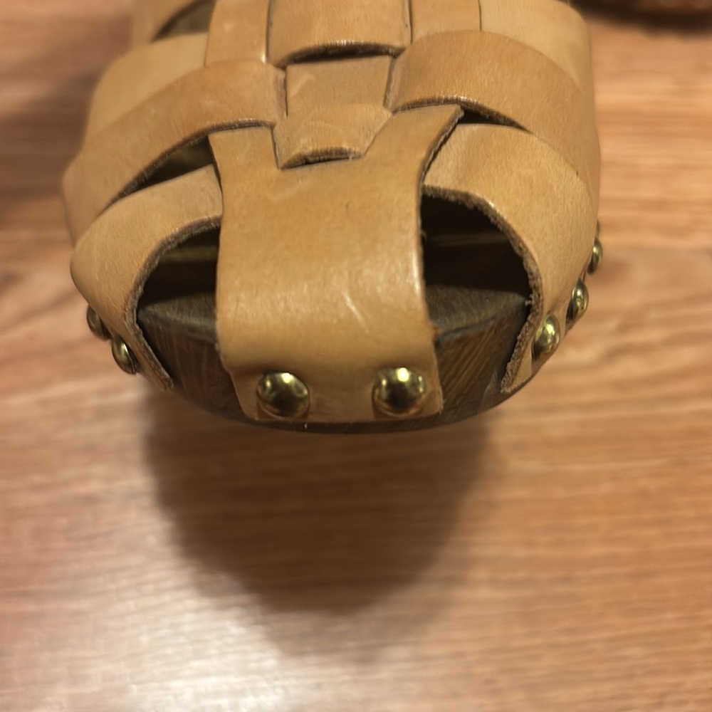 Topshop Tan Strappy Heeled woven Sandals - Picture 3 of 10